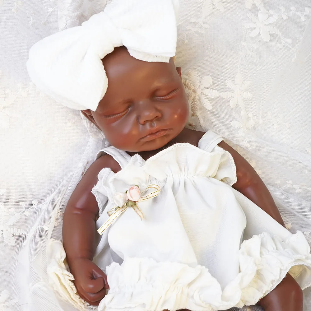 

30cm Realistic Silicone Reborn Baby Doll Sleeping Girl with Pacifier Hand Painted Details for Birthday Gifts Educational Accesso
