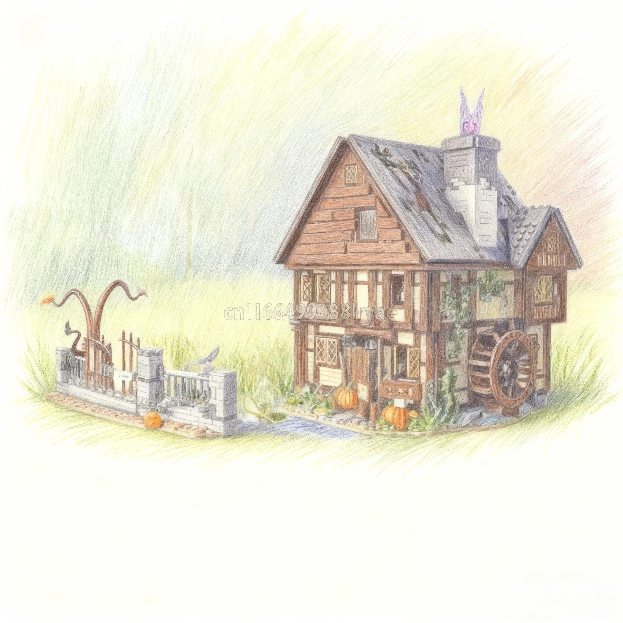 

2316 шт. подходят для Hocus Pocus Witch Sanderson, хижина сестер, строительные блоки, строительные блоки, подарки на Хэллоуин, Рождество