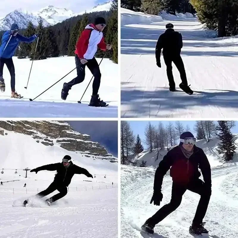 Tabla de esquí portátil, patines de esquí de invierno, zapatos, Snowboards, Mini patines de nieve para deportes al aire libre, esquí