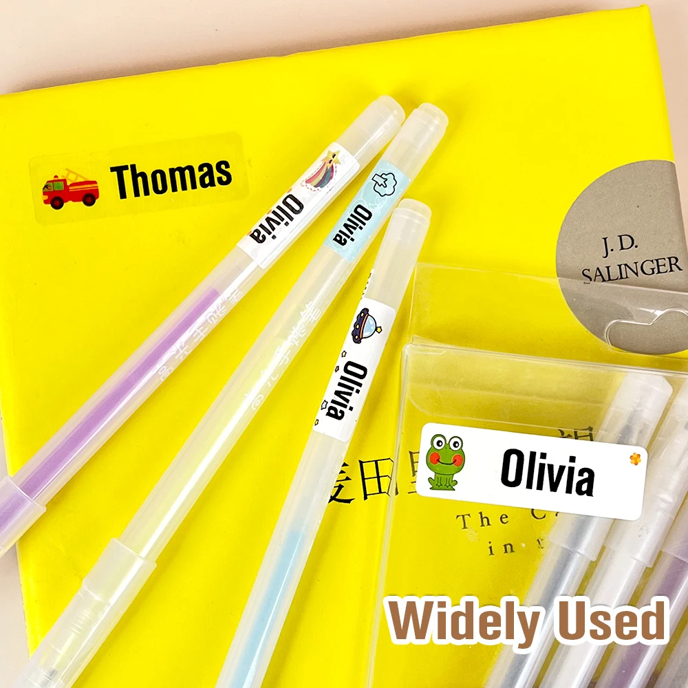 Custom Name Sticker for Kids School Stationery Decals Personalized First Name Adhesive Label Waterproof Bottle Tag for Children