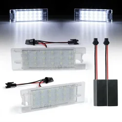 2pcs Canbus No Error LED License Plate Lights For Fiat Punto Tipo Doblo Egea 500X 600 Bravo Linea 500L Multipla Albea Marea