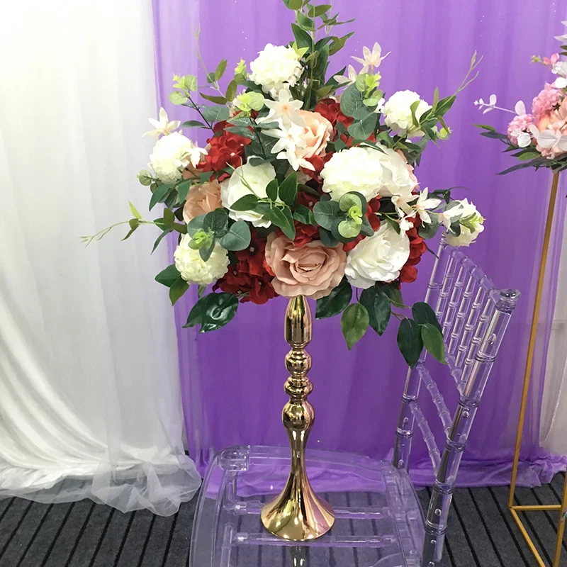 Flone 40cm Diameter Artificial Roses Centerpieces Home-decor Table Flower Ball Wedding Centerpieces Floral Party Decoration