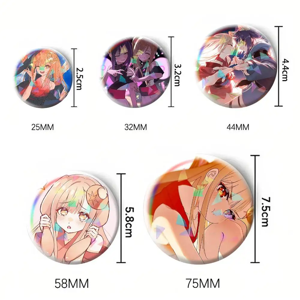 cosmic princess kaguya Kaguya   75mm 44mm 25mm Brooch Backpack Hat Pins Accessories Toys Badge