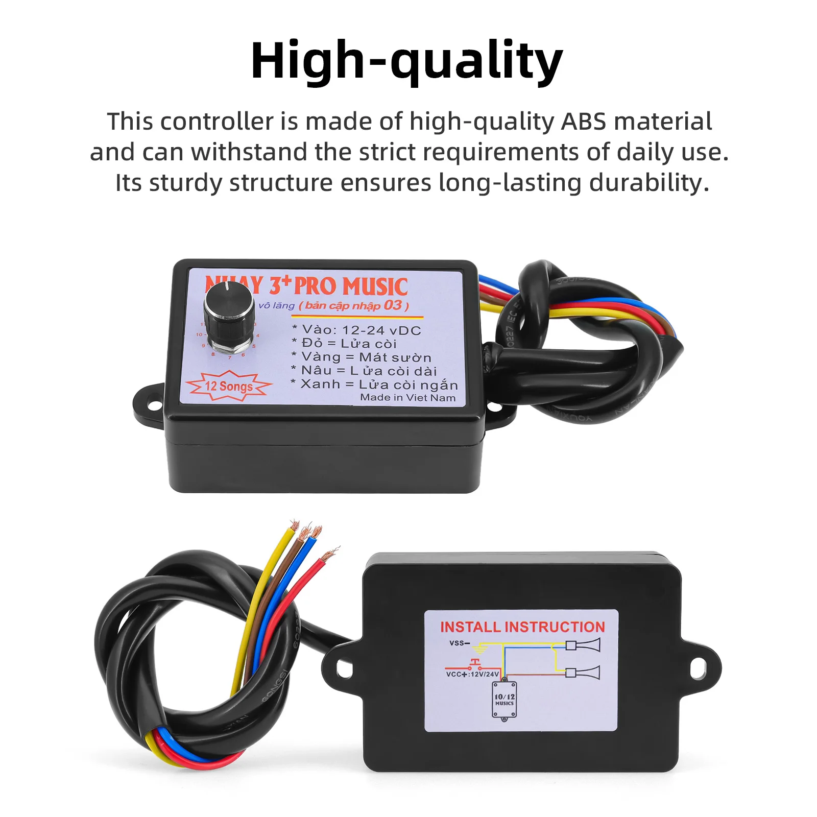 12 Sound Musical Electronic Horn Controller 3+Pro Horn Speaker Sound Control with Horn 12V Loud Sound Car For Boat Motor Custom