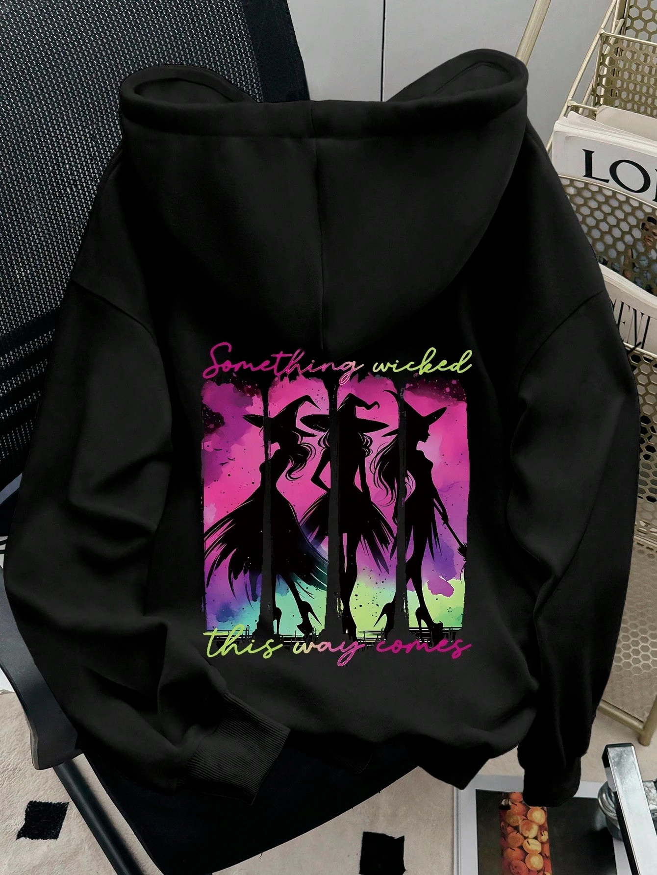 

European AA New High Street Hooded Sweatshirt with Halloween Print and Loose Men's Top From Europe and America in 2025