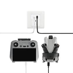 3in1 Charger 30W Gallium Nitride QC3.0 USB PD Type-C Fast Charging 100W Cable for DJI Mini 3Pro / Mini 4 Pro Drone Accessories