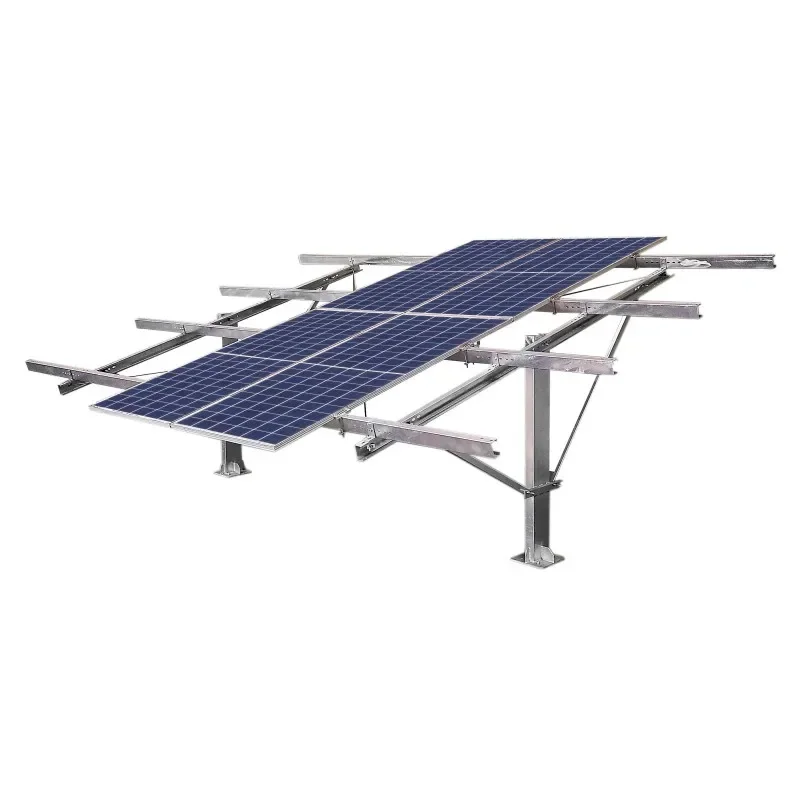 Q355B Steel Rotating Stand Custom Ground Mount Solar Panel Bracket Accessories