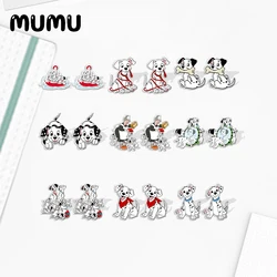 2024 New Dalmatian Dog Stud Earring Cute Puppies Epoxy Jewelry Resin Acrylic Earrings Handmade Gifts Girl