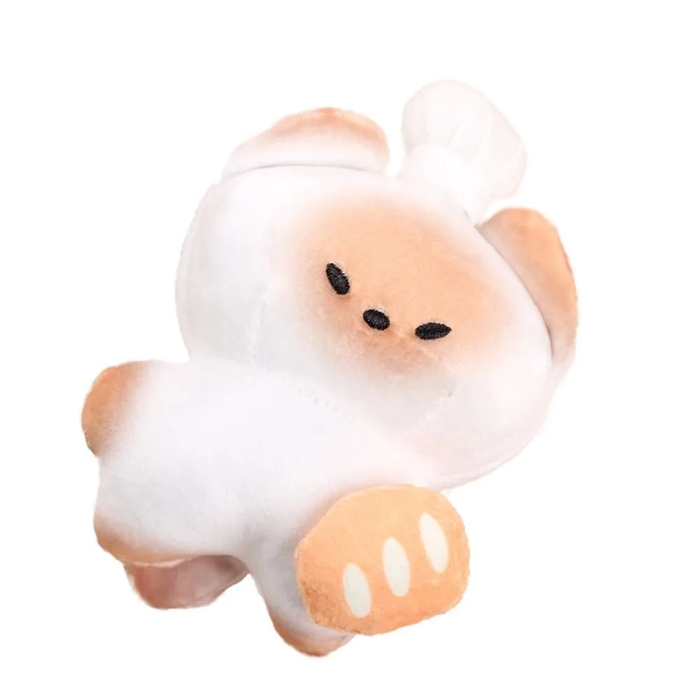 PP algodão animal pão gato chaveiro coleção confortável pelúcia gato chaveiro fofo pendurado saco de pelúcia pingente