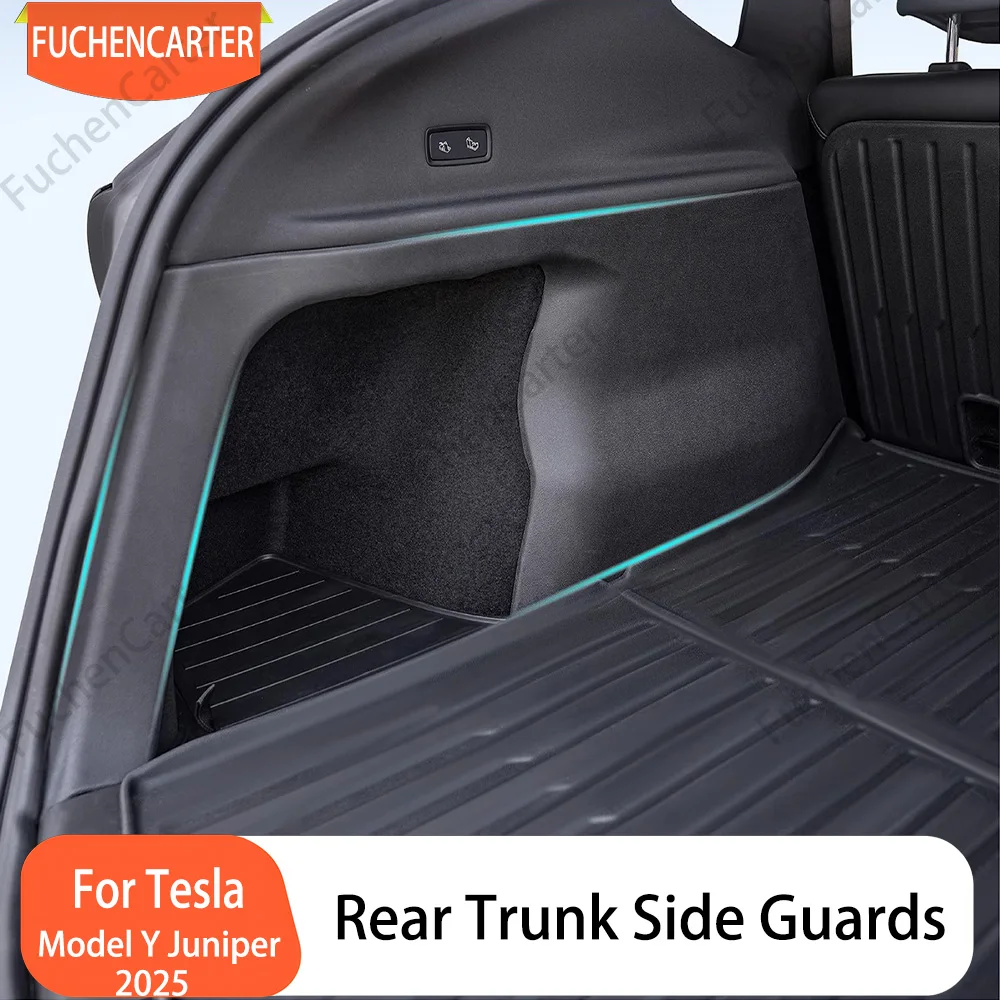 TPE Full Coverage Rear Trunk Side Anti-Kick Pad For Tesla Model Y Juniper 2025 2026 Car Trunk Anti-Dirty Protector Accessories