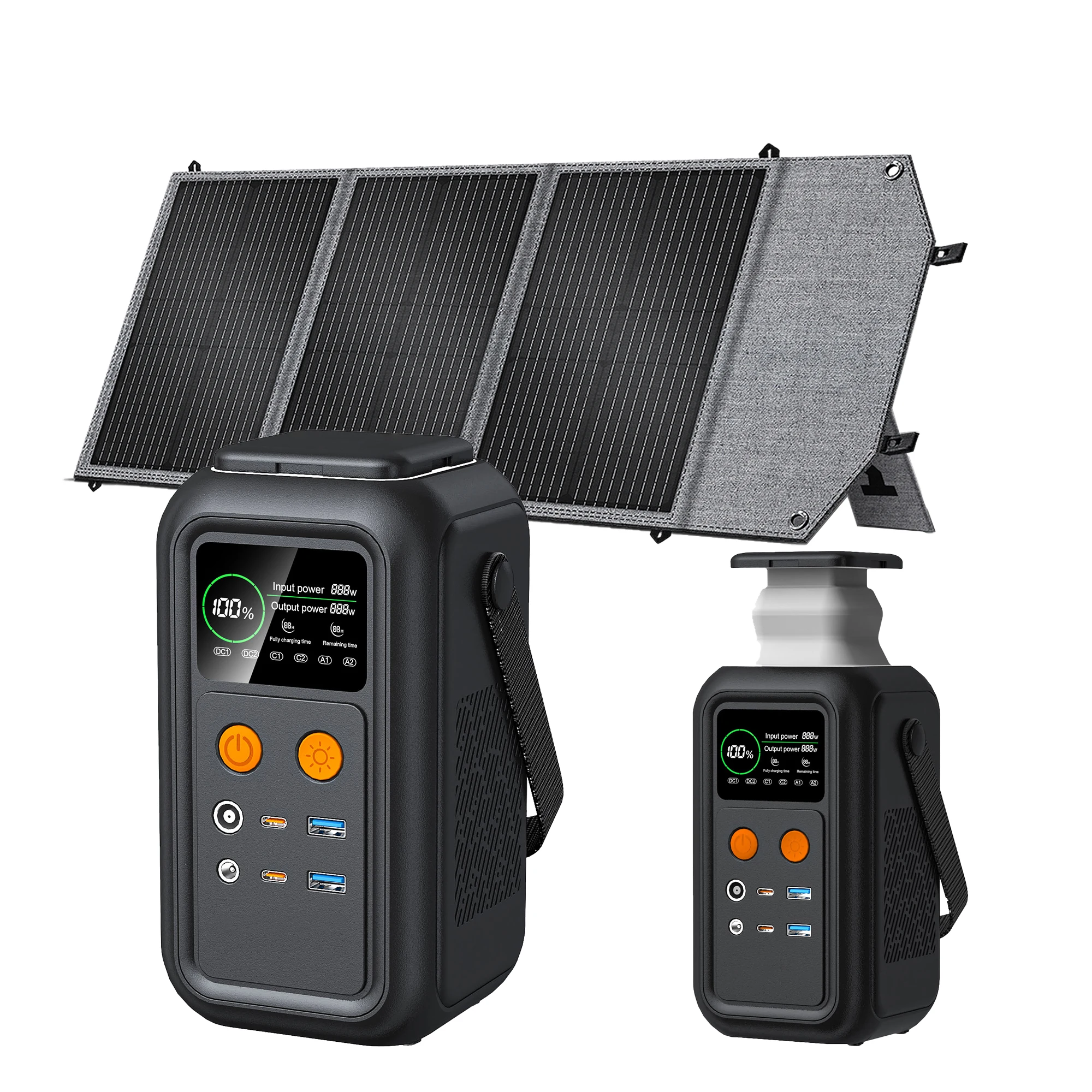 Gerador Solar Portátil CTOLITY AXP200, Estação de Energia Móvel 200W 192Wh 60000mAh com Ba