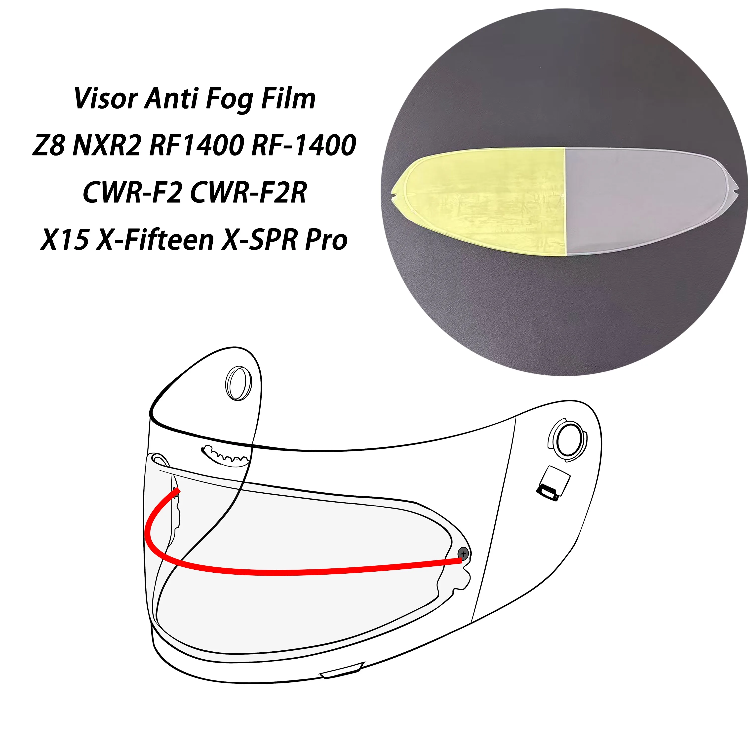 

Козырек для мотоциклетного шлема, противотуманная пленка для Shoei X15 X-15 RF-1400 Z8 Z-8 CWR-F2 NXR2, противотуманная пленка для шлема, аксессуары для линз