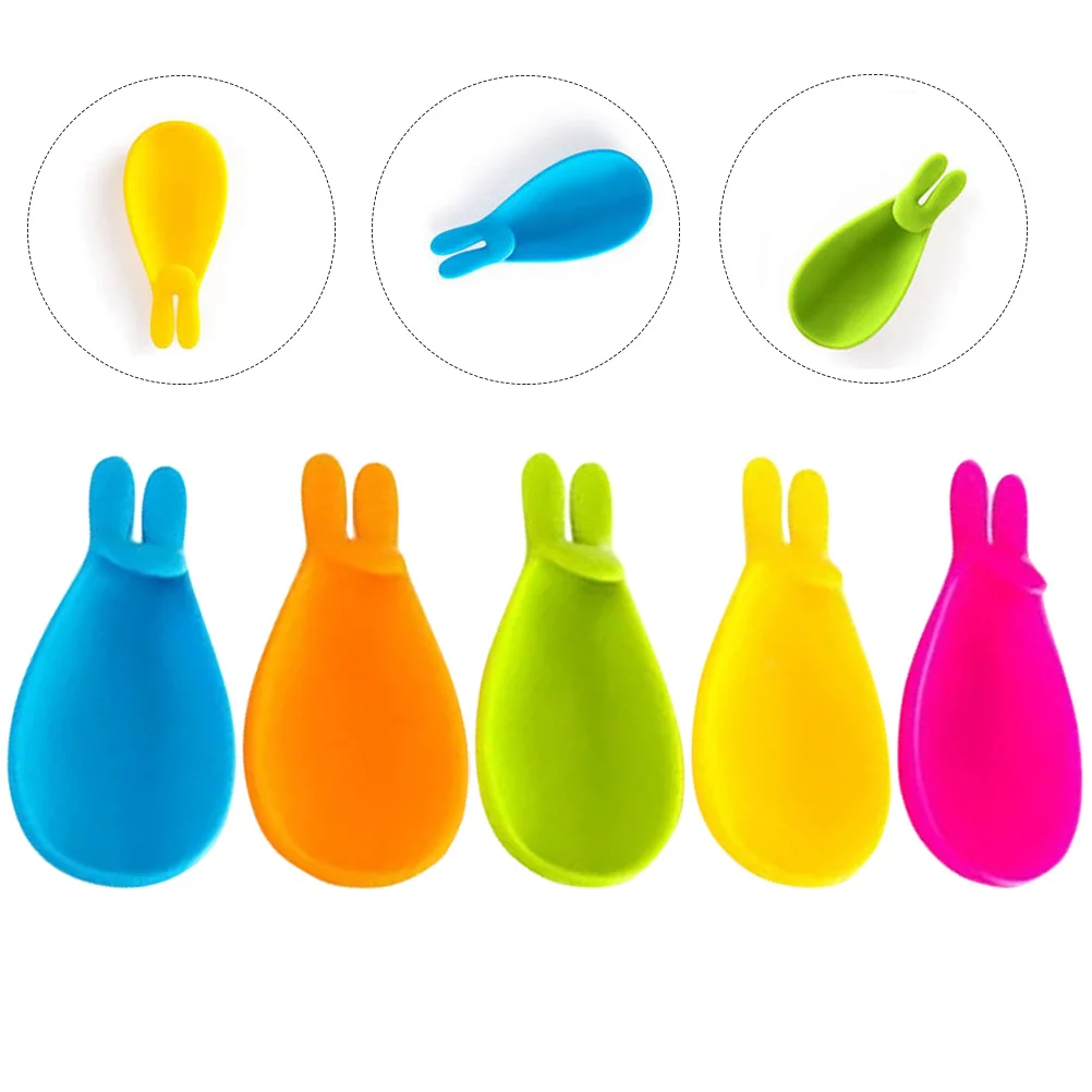 

5Pcs Cute Tea Bag Holder Rabbit Style Silicone Hanger for Cup Marking Home Party Drinking Tool Silicone Glass Cup Marker