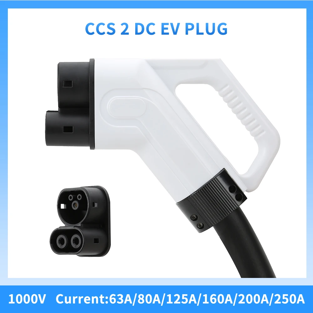 63A/80A/125A/160A/200A/250A DC 유형 2 CCS2 플러그 소켓 EV 자동차 핸들 커넥터 어댑터