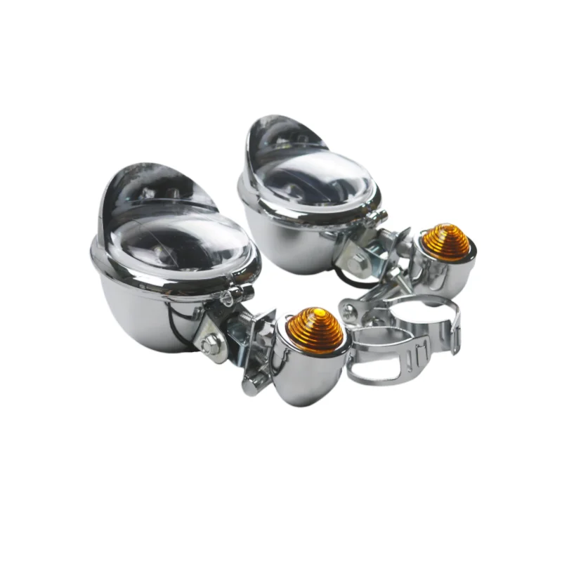 Motorcycle Spot Driving Headlight Lamp Passing Turn Signals Fit Most Motorcycle That with 33-43 MM Fork Tubes