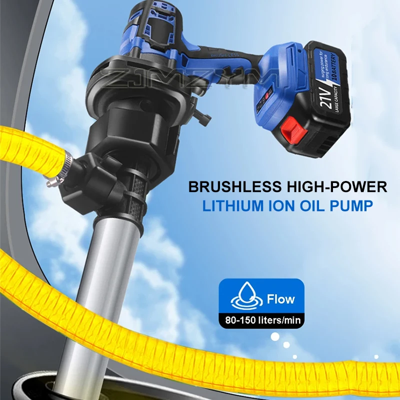 Wireless Electric Oil Pump Lithium-Ion Fuel Transfer Pump for Oil Well Fuel Dispensing Portable Power Equipment Tool