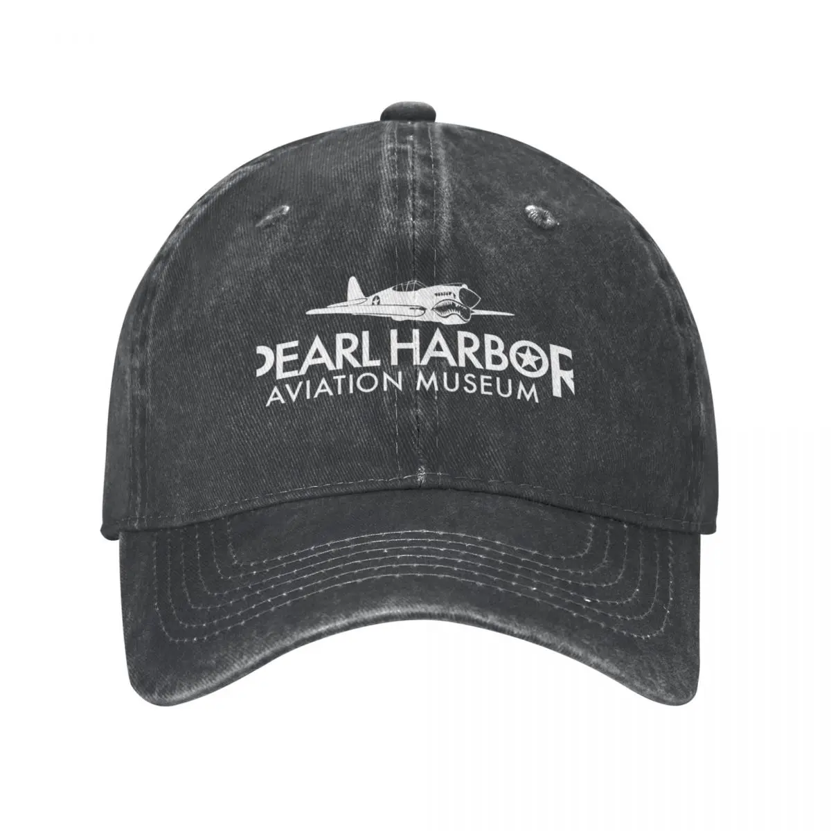 

Pearl Harbor Aviation Museum Logo - Stacked - Dark Backgrounds Baseball Cap Gentleman Hat Sunscreen Men Hats Women'S