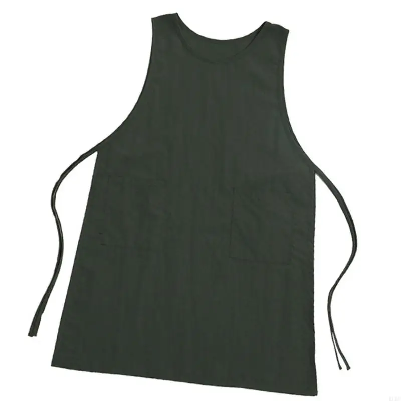 Polyester Apron Featuring Adjustable Waistband Long Coverage Complete Protections During Cooking Cleaning And DIY Projects HX6C