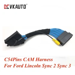 Camera Connector Cable For Ford Kuga Transit Fusion Escape Fiesta Rear View Camera Input Harness Cable APIM Sync 2 3 With RCA