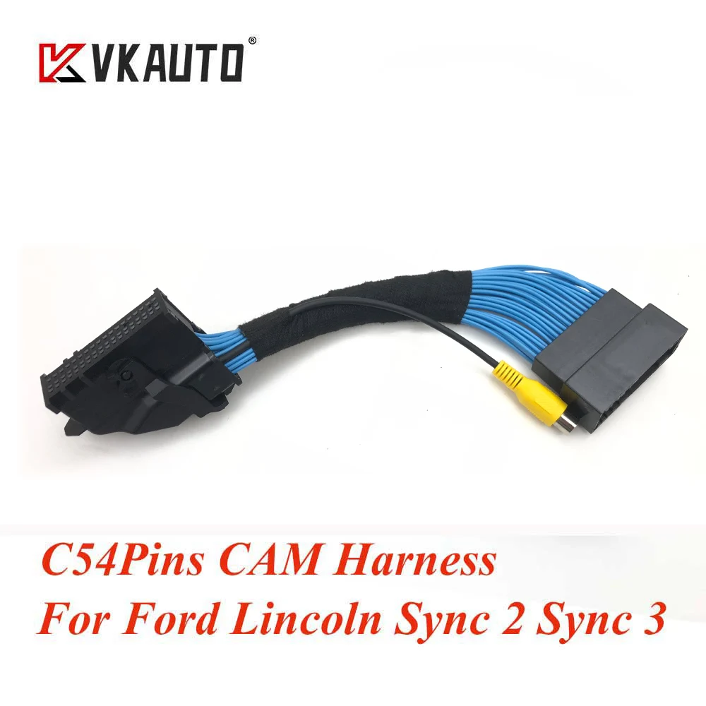 Camera Connector Cable For Ford Kuga Transit Fusion Escape Fiesta Rear View Camera Input Harness Cable APIM Sync 2 3 With RCA