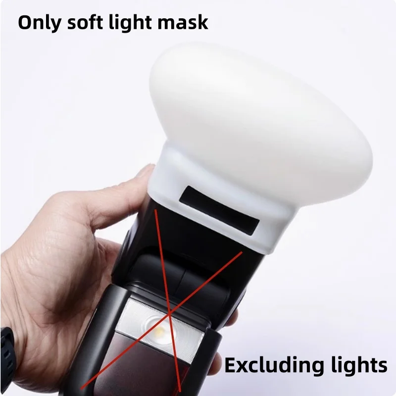 Picture 6: 1Pcs Diffuser Bounce Dome Soft Silicone Flash Cap Universal