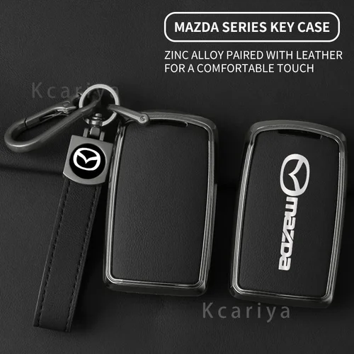 Imagen 1 del producto Funda para llave de coche, funda protectora Fob para Mazda 3 Alexa CX30 CX-4 CX5 CX-5 CX8 CX-8 CX-30 CX9 CX-9, accesorios para llaveros