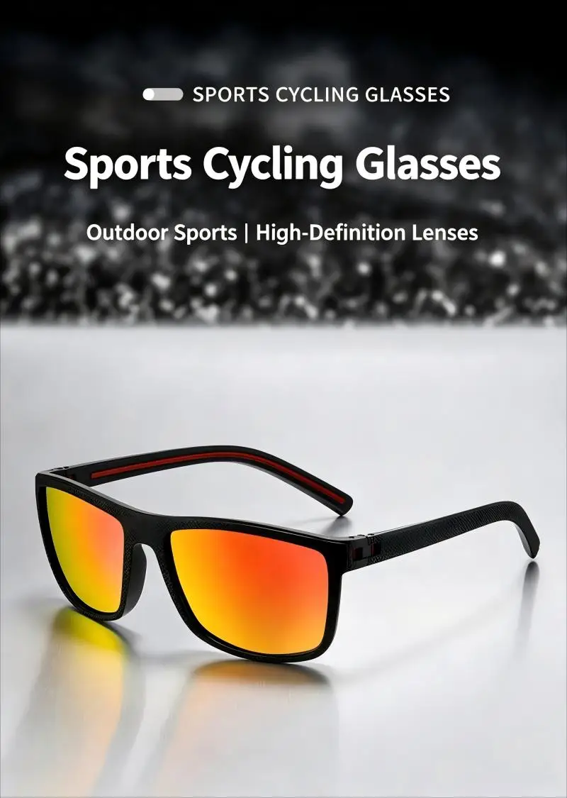 2pcs Colorful Wind‑Resistant Cycling Glasses Day & Night Use Spring Hinge Retro Sunglasses for Men Women High‑Grade Texture