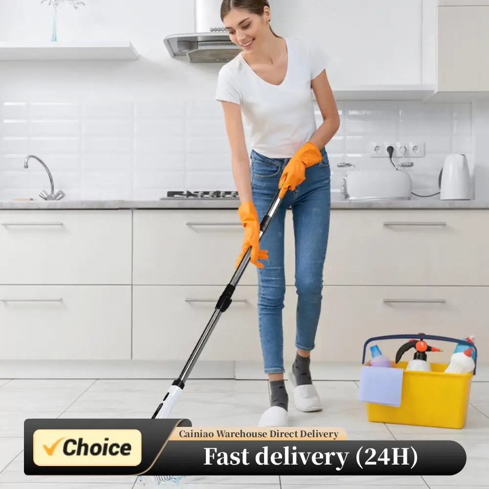 

Electric Cleaning Brush with Replacement Heads Cordless Spin Scrubber Handheld Floor Washing Brush Multifunction Cleaning Gadget