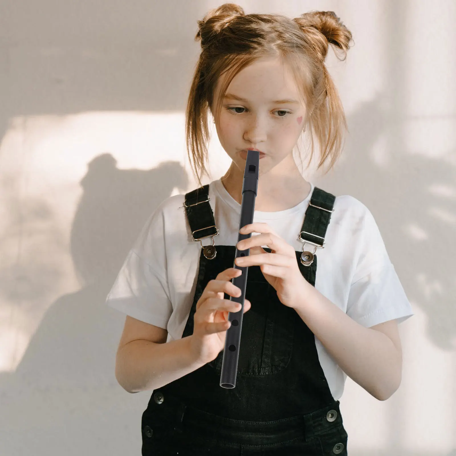 

1pc Vertical Flute Instrument For Kids Beginners High Pitch Clarinet Pleasant Sound Portable Resin Wind