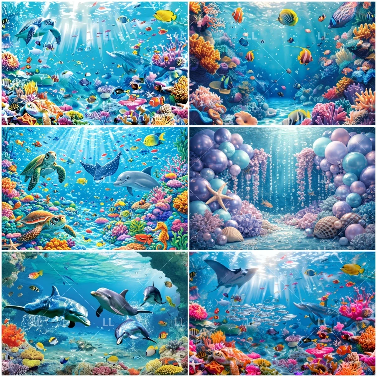 Aquarium Marine World - Underwater World Marine Animal Aquarium Backdrop