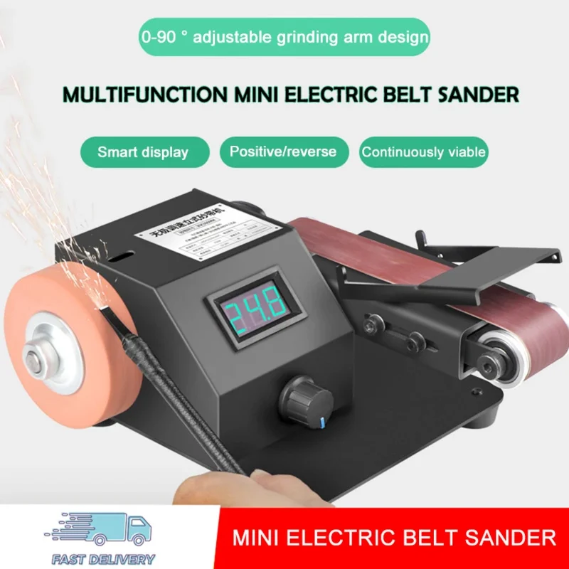 

Electric Mini Belt Sander DIY For Knife Making Upgrade Timber Sharpening Belt Sander Abrasive Belt For Wood Metal Knife Leather