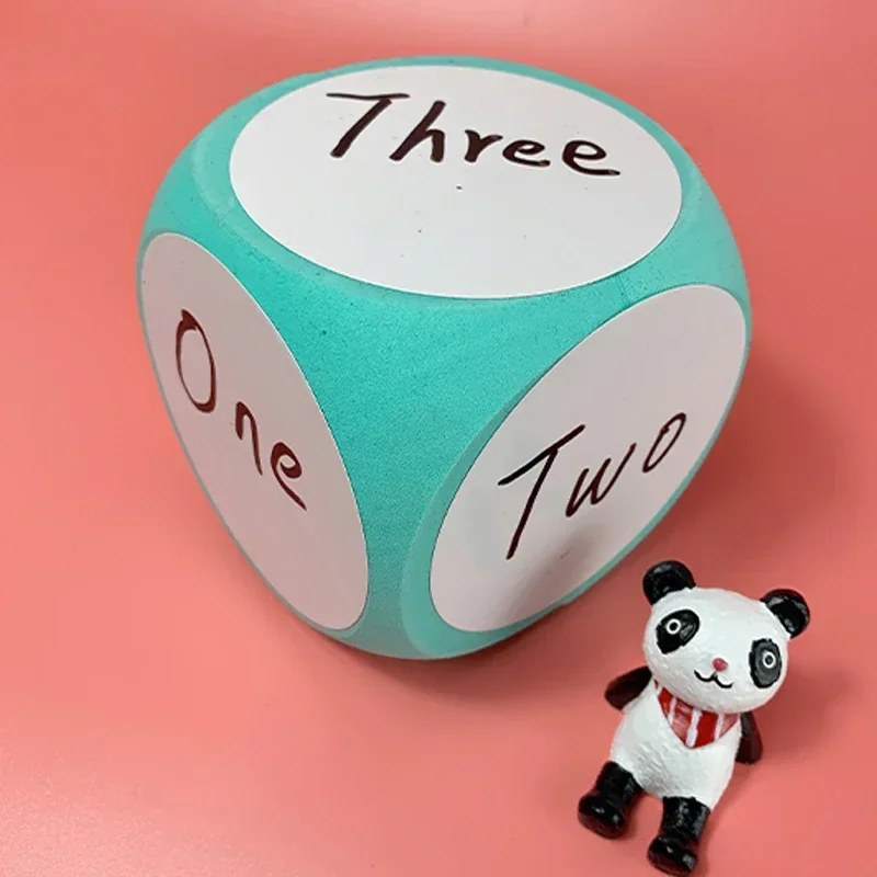 4x4Inch Multipurpose Educational Dice Dry Erase Cube White Boards Dice Cube Language Dry Erase Block Write on Wipe Off Dry Erase