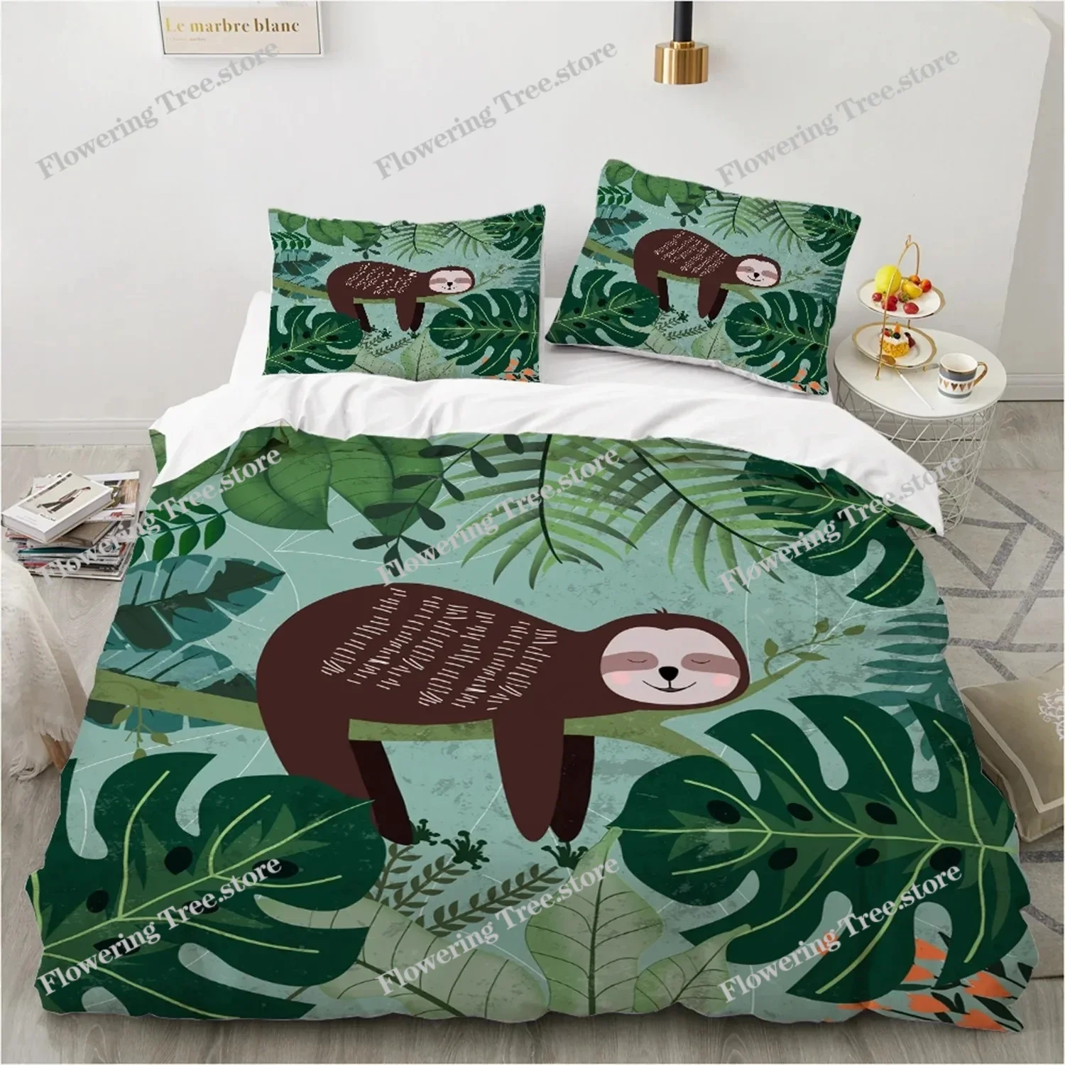 

3D Printed Bedspread Sloth Duvet Cover Bedding Set Ultra-fine Fiber Pillowcase 2025 New Wholesale Colorful And Comfortable Kit