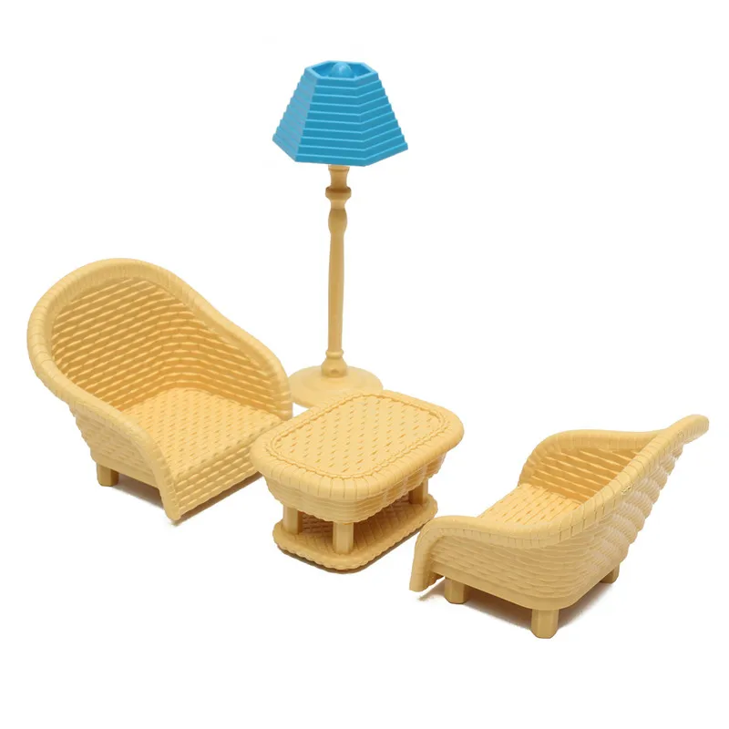 Juego de Muebles en Miniatura para Casa de Muñecas, Cocina, Sala de Estar, Baño, Juguete Decorativo para Niños, Casa de Muñecas