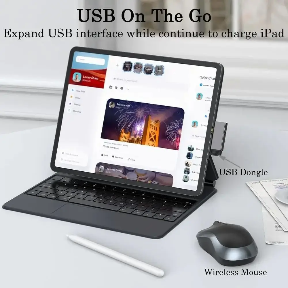 

2 in 1 USB Type C Adapter Right Angle Data Transfer USB OTG Adapter Portable PD 100W for Phone/Computers/Laptop/U Disk