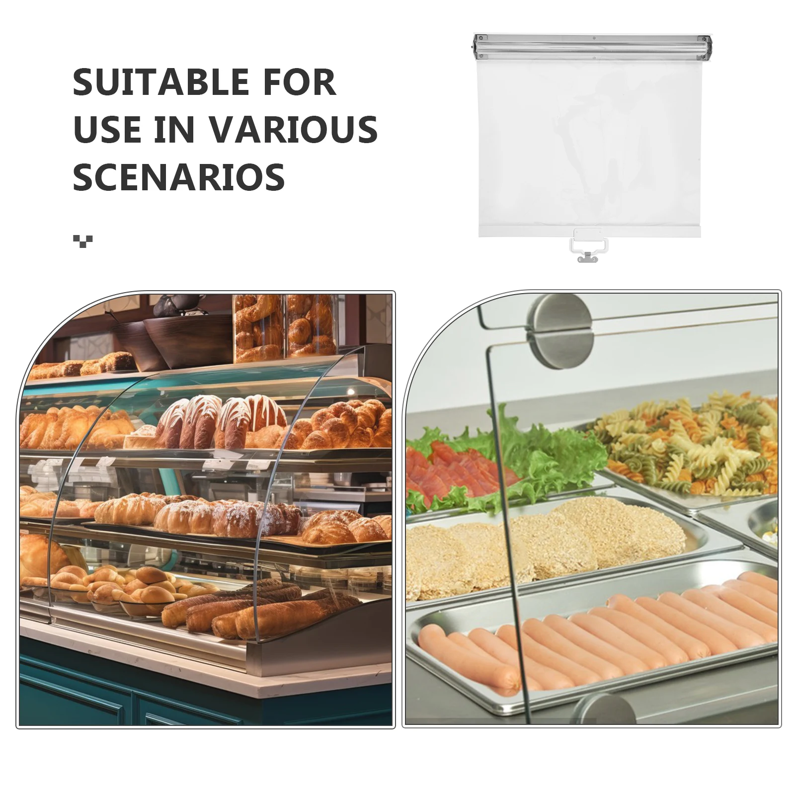

Freezer Curtain Clear Display Cabinet Shades Roller Shutter Door Shop Window Pulling Refrigerator Insulation Transparent Roll