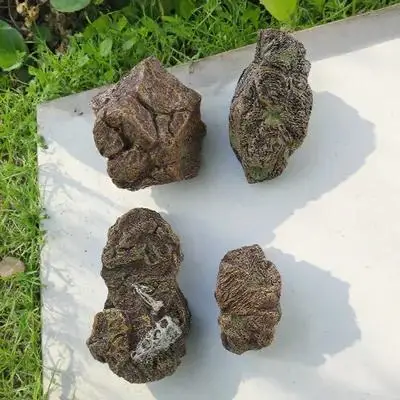 

4Pcs Micro Landscape Simulation Stones Miniature Garden Ornaments Durable PVC Material Fairy Garden Decoration Sand Table