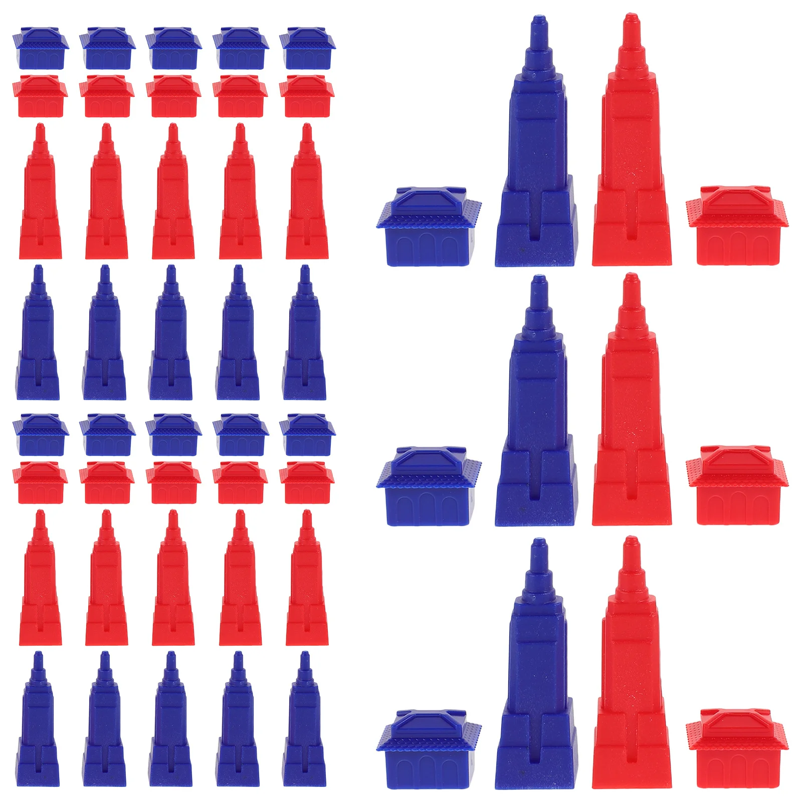 

1Set Replacement Houses Hotels Plastic Pieces for Board Game Parts and Accessories Set Replacement Pieces for Games