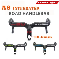 Official ULLICYC A8 Series GLOSSY Full Carbon Road Handlebar Integrated With 3k Bent handlebar 400/420/440 YT535