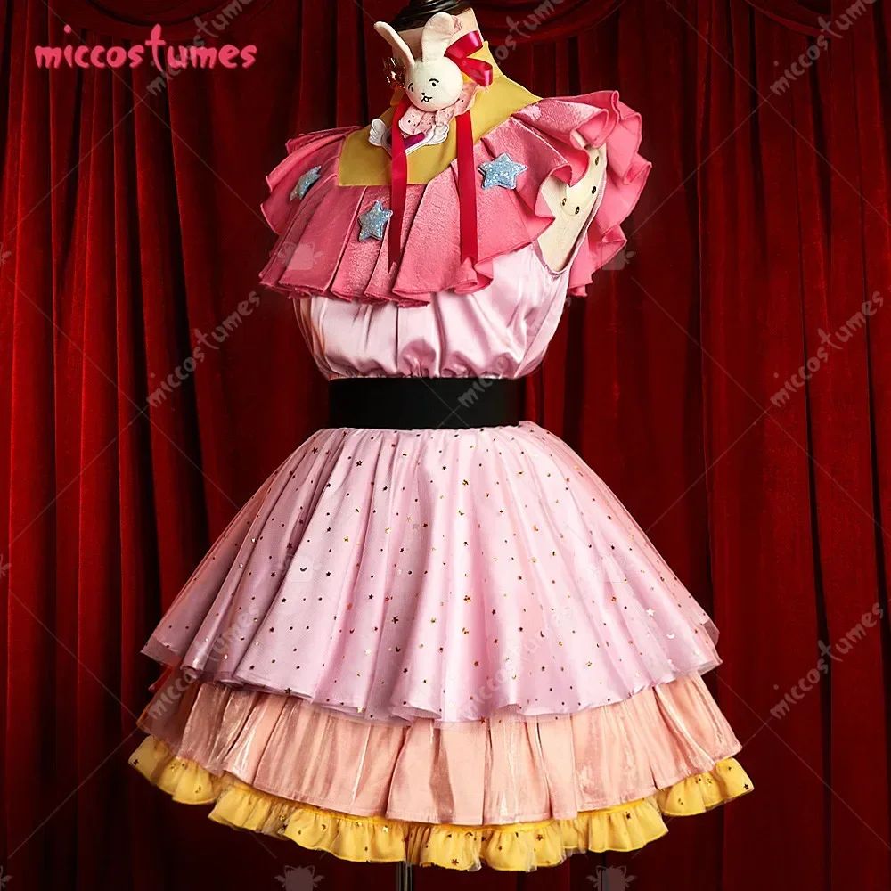 In Stock Women Hoshino Ai Cosplay Costume Kawaii Pink Dress Set