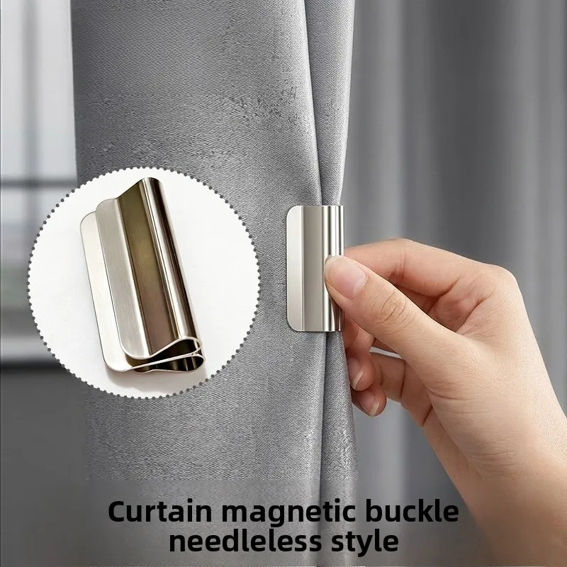 Strong Magnetic Curtain Clips Nail Free Blackout Closure Clips Keep Curtain Closed Prevent Light Leaking For Bedroom Office