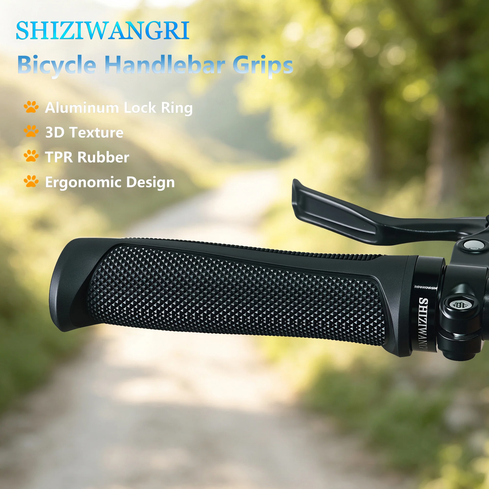 SHIZIWANGRI Fahrradlenkergriffe, rutschfest, TPR-Gummi, 138 mm, für 22,2 mm MTB-Fahrradlenker