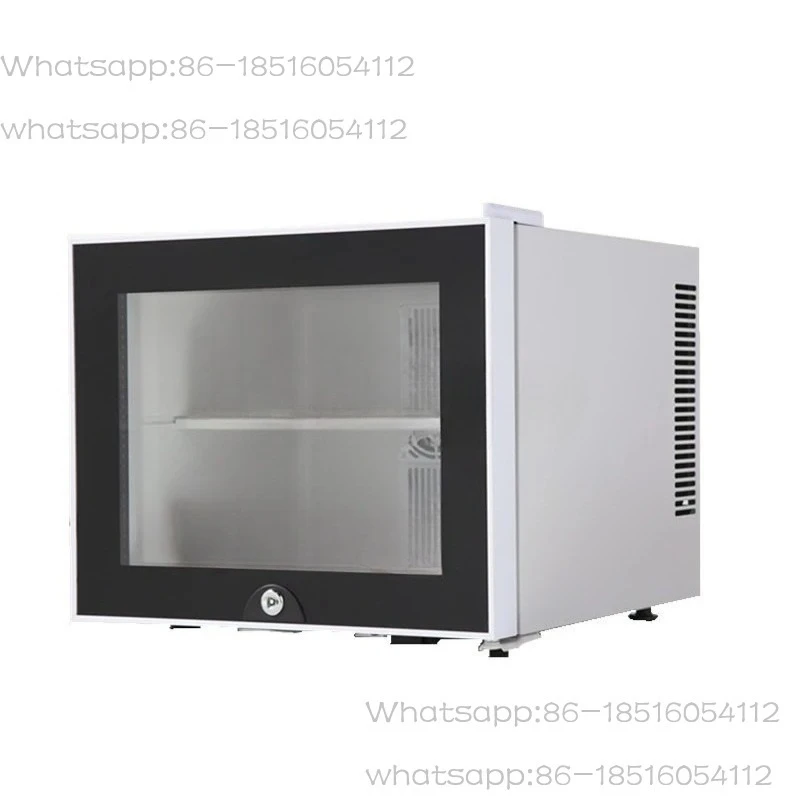 20BF Small Glass Door Refrigerator Beverage Cabinet 110V Air-cooled Fresh-keeping Cabinet Hotel Room Refrigerator