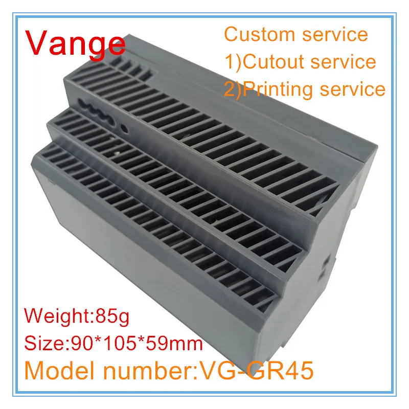 Vange electrical project box 90*105*59mm PC plastic junction box din rail housing view 5