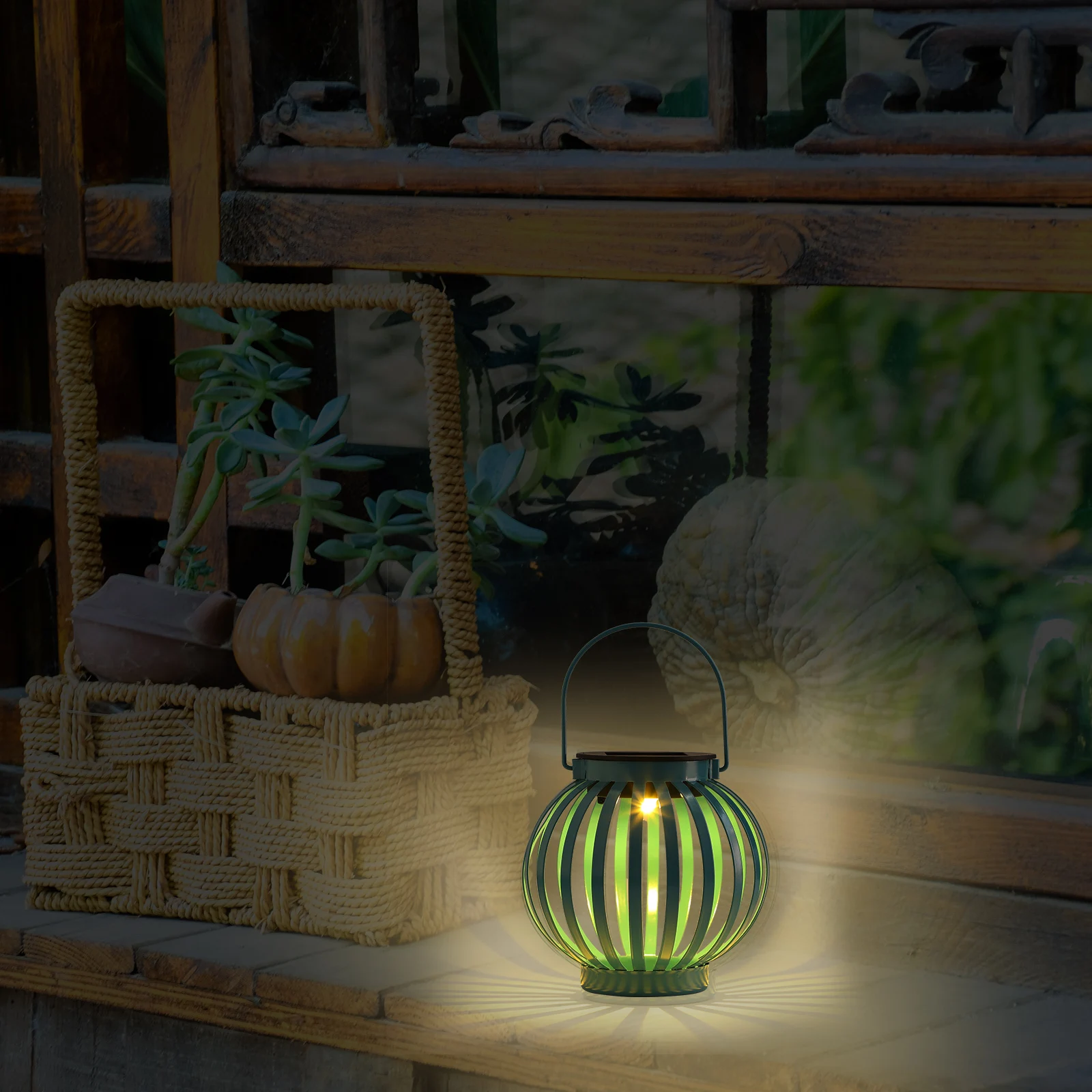 

1pc Solar Light Outdoor Waterproof Iron Garden Lamp Decorative Solar Lantern For Yard Balcony Landscape Night Decoration