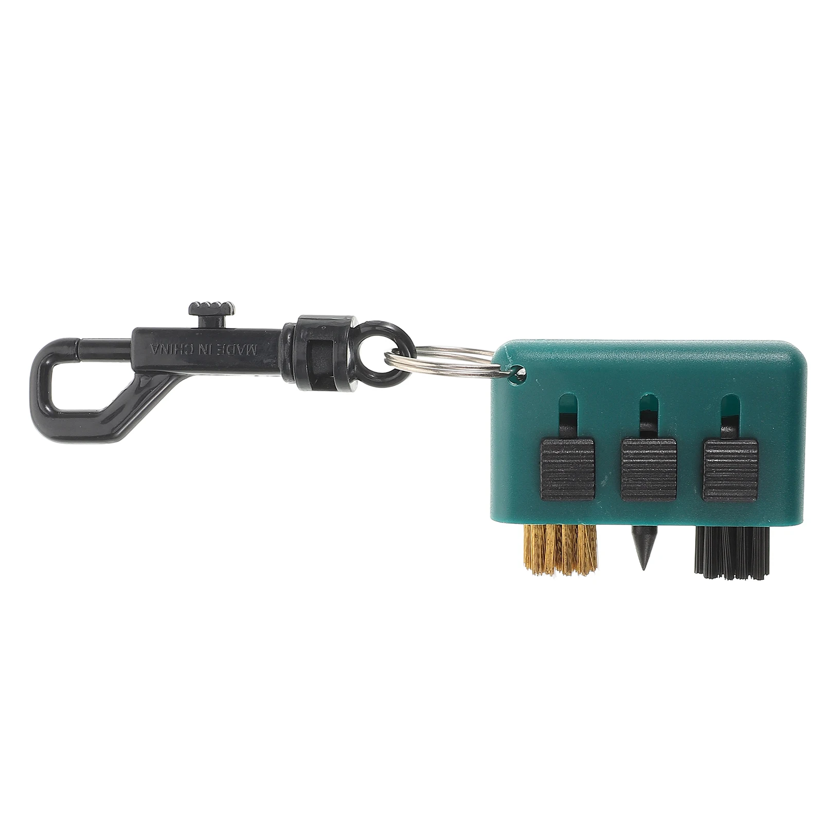 

Golf Club Cleaning Brush Copper Bristles Groove Ball Cleaner Portable Accessories Green Clip Design Golf Training Equipment