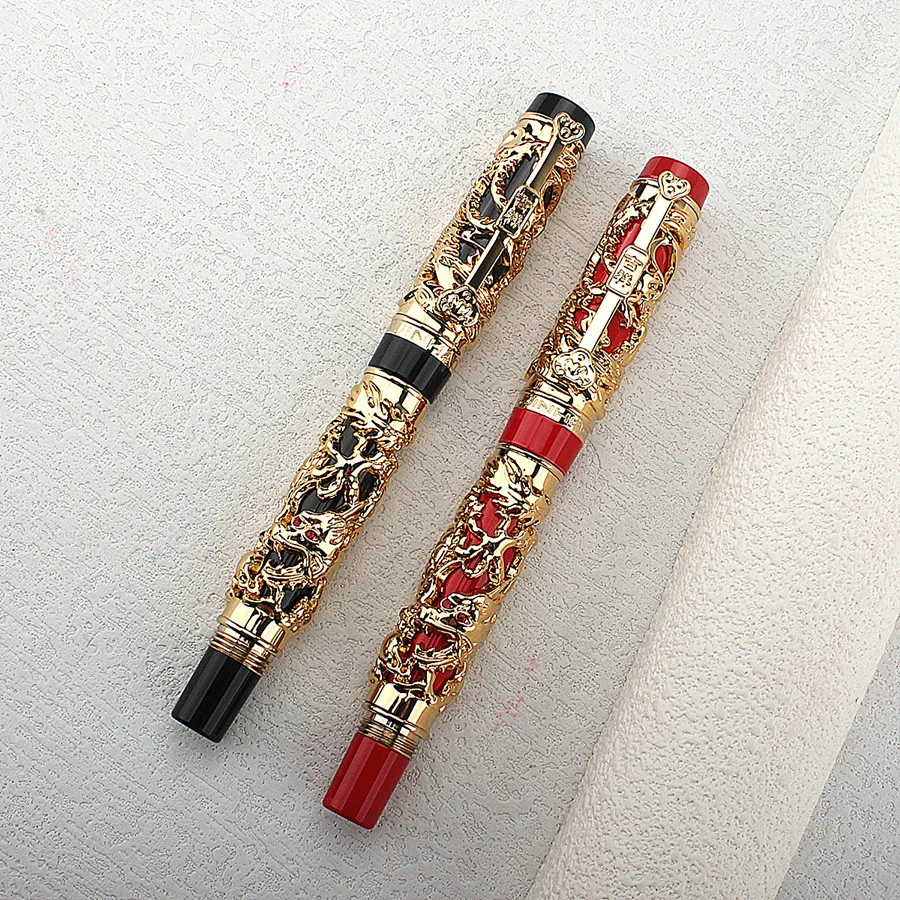 

Jinhao Dragon dragon and phoenix Vintage Rollerball Pen, Metal Embossing Hi-tech, Gray Business Office Home Supplies