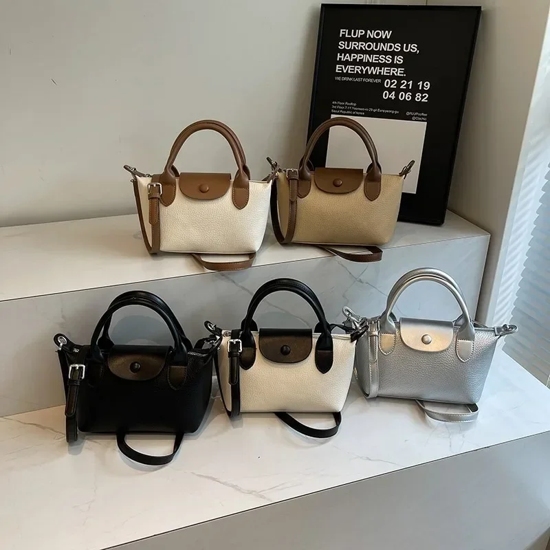 Solid Color Quality PU Crossbody Bag Stitched Pin Buckle Fashion Handbag 2024 Hot Sale Bags for Women Bolsas Femininas