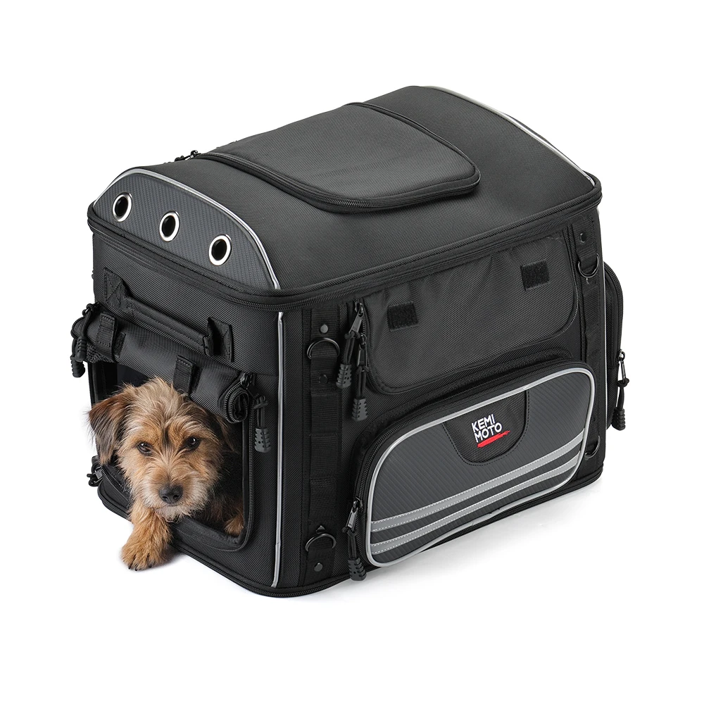 Motorcycle Pet Carrier Bag Dog Cat Bag for Street Glide Road King Electra Glide Passenger Seat Luggage Rack Touring Trike Models