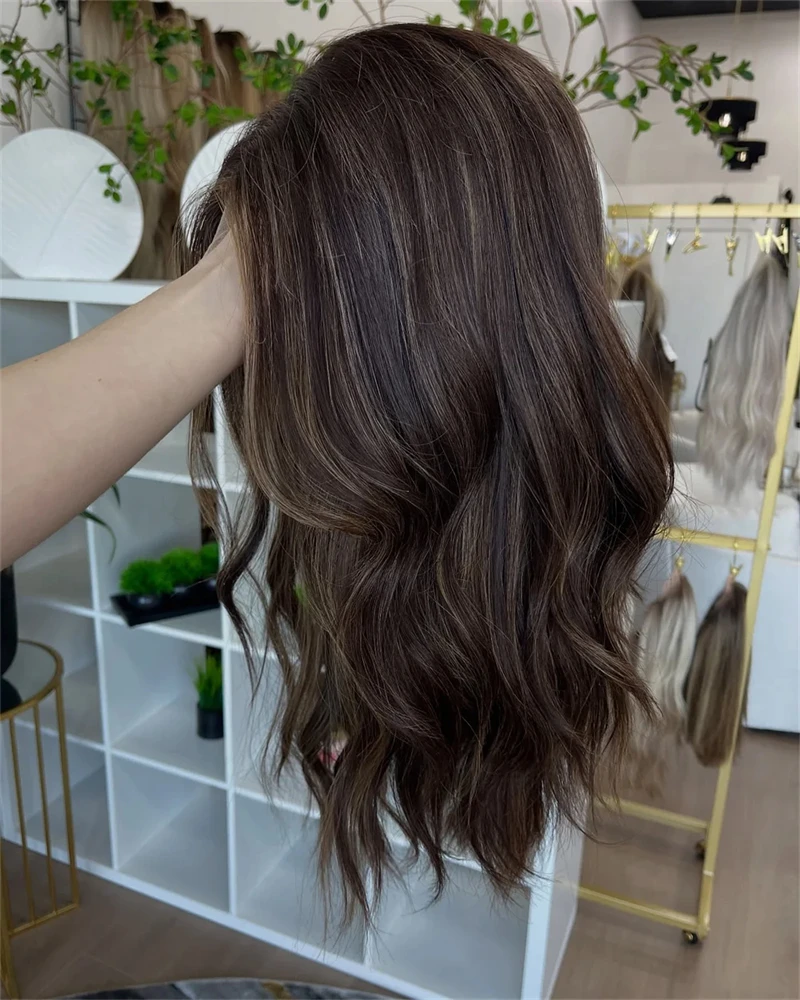 

13x6 Lace Frontal Wig Wave Human Hair Wigs Brown Blonde Black Pre Plucked 13x4 Highlight Transparent Lace Front Wig for Women